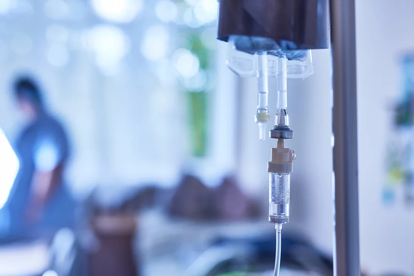 IV hospital room intravenous drip solution