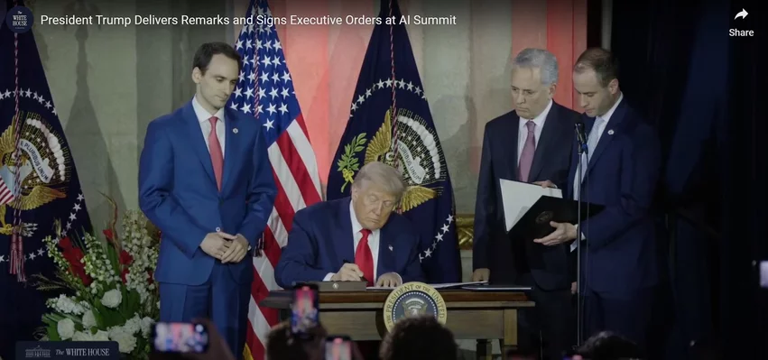 Trump AI action plan event