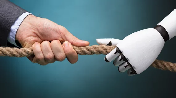Man vs. Machine artificial intelligence AI. Replacing radiologists with AI.