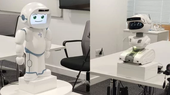 QTrobot (left) and Misty. Photos by Hatice Gunes/University of Cambridge. 